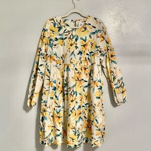 Maternity Tiered Dress in Mini Yellow Floral